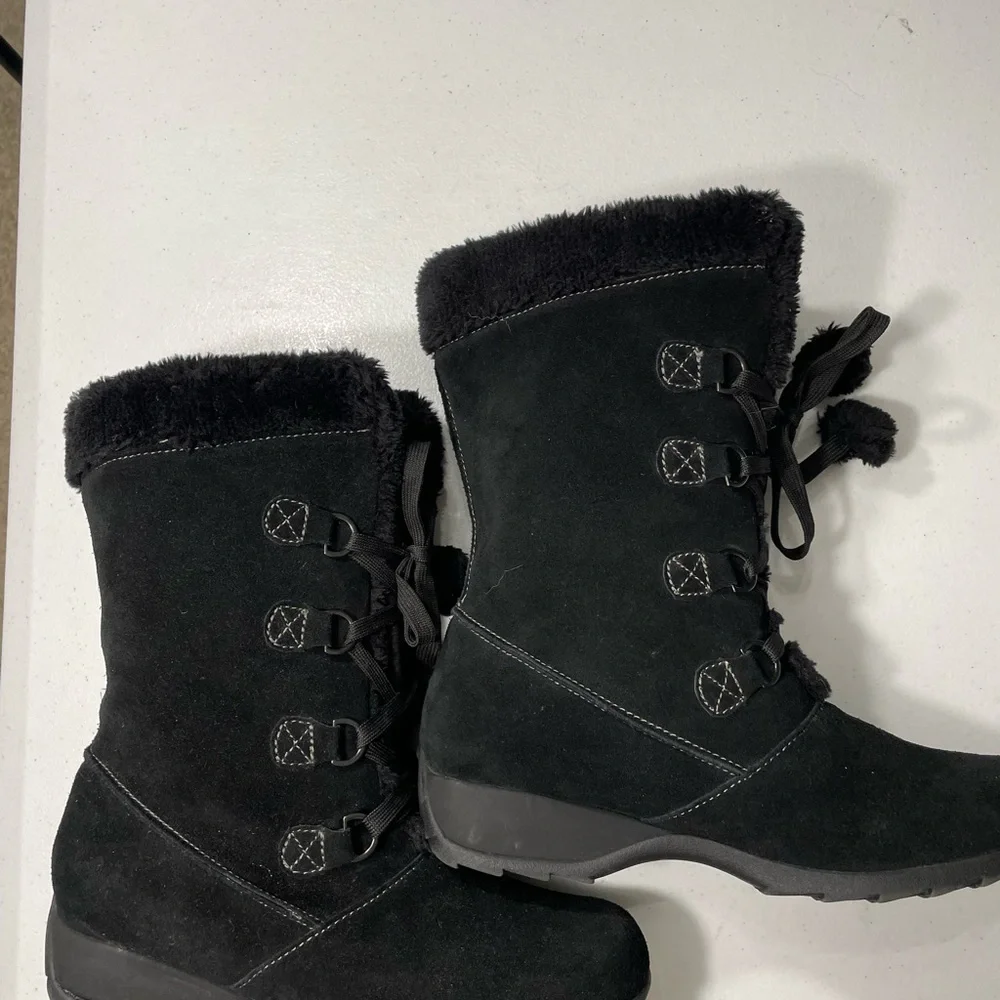 Sporto Black Winter Suede Boots Size 10M SB-50